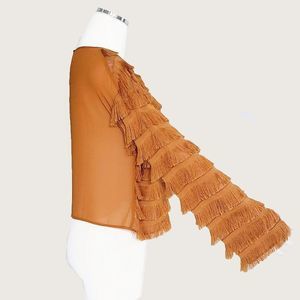 Lumiere Fringe Top NWOT